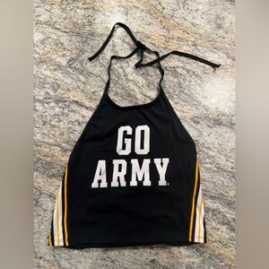PINK Victoria’s Secret Black US Army Halter Top